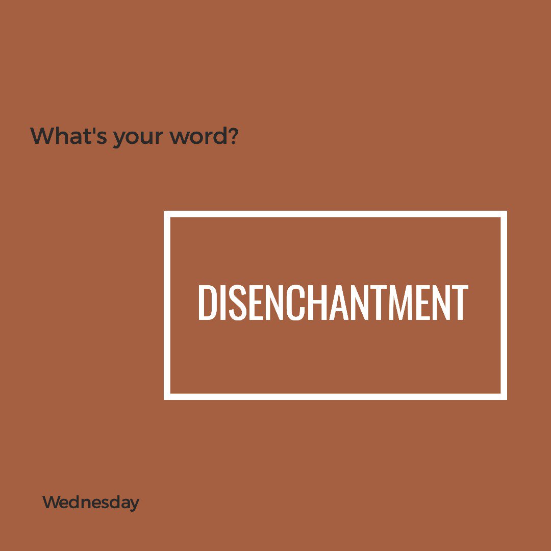 What’s Your Word: Disenchantment