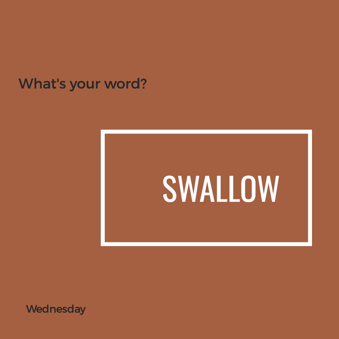 What’s Your Word: Swallow