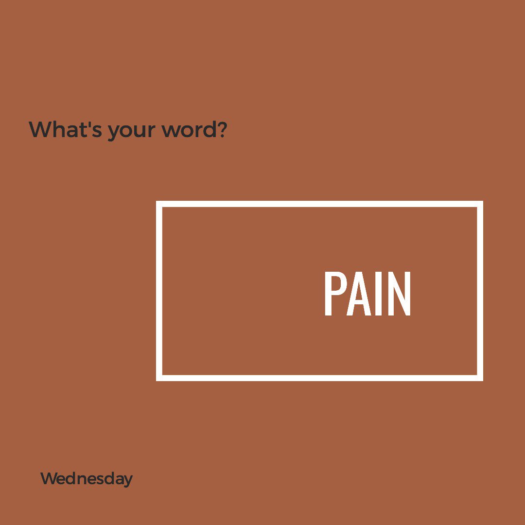 What’s Your Word: Pain